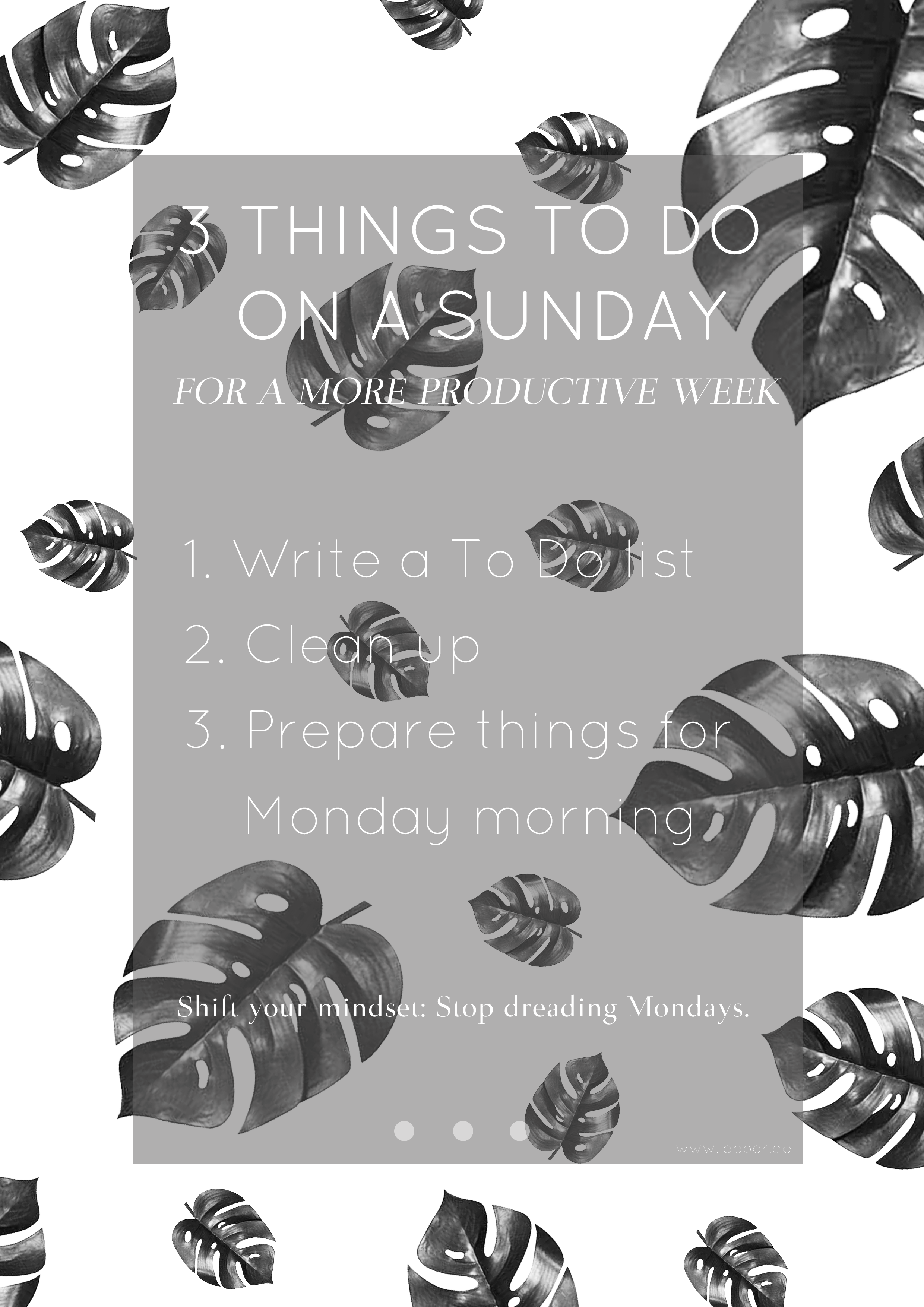3 Things to do on a Sunday to have a more Productive Week | 3 Dinge die an einem Sonntag tun kannst um deine Woche produktiver zu gestalten
