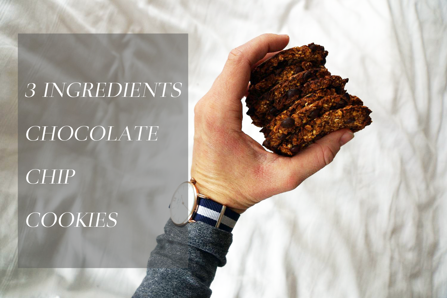 3 Ingredients Chocolate Chip Cookies | 3-Zutaten-Schokoladen-Kekse